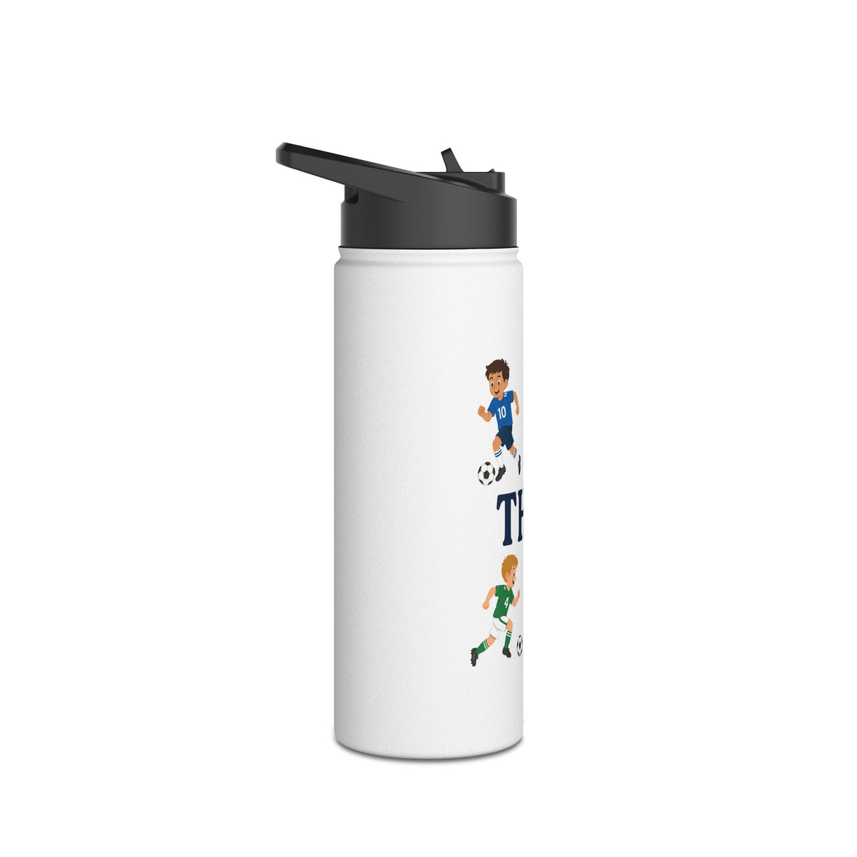 Personalized Soccer Kids Water Bottle, Custom Name Sports Water Bottle for Boys, Soccer Player Water Bottle, Back to School Gift