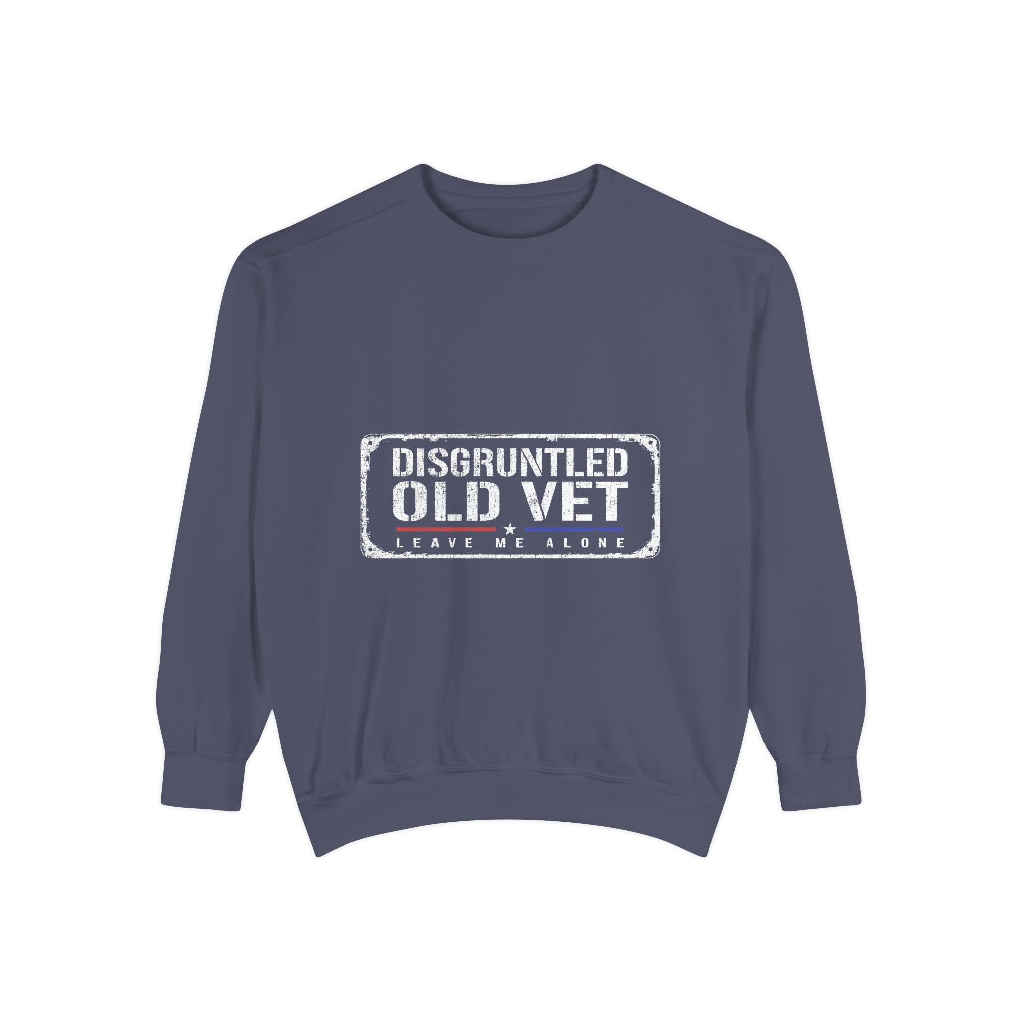 Disgruntled Old Vet Sweatshirt, Leave Me Alone Veteran Crewneck, Funny Military Gift for Retired Soldier, Sarcastic Grandpa Pullover