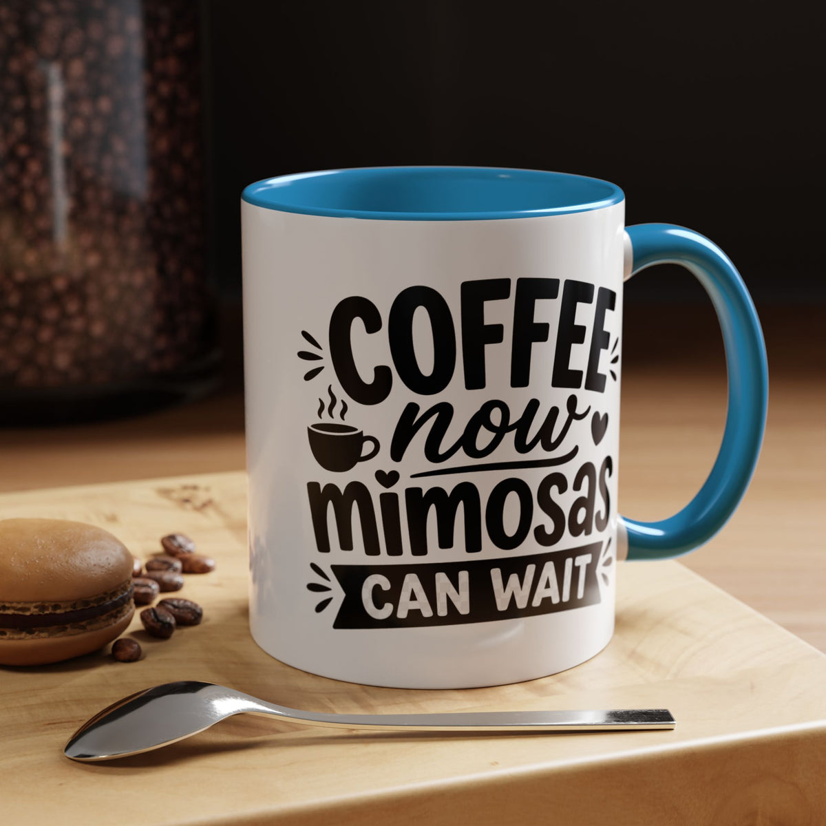 Funny Coffee Lover Mug, Coffee Now Mimosas Can Wait Mug, Brunch Coffee Cup, Caffeine Lover Gift, Morning Coffee Mug for Friends