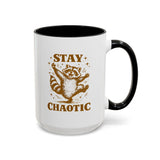 Stay Chaotic Raccoon Coffee Mug, Funny Trash Panda Mug, Chaotic Energy Gift, Cute Raccoon Coffee Cup, Meme Lover Present