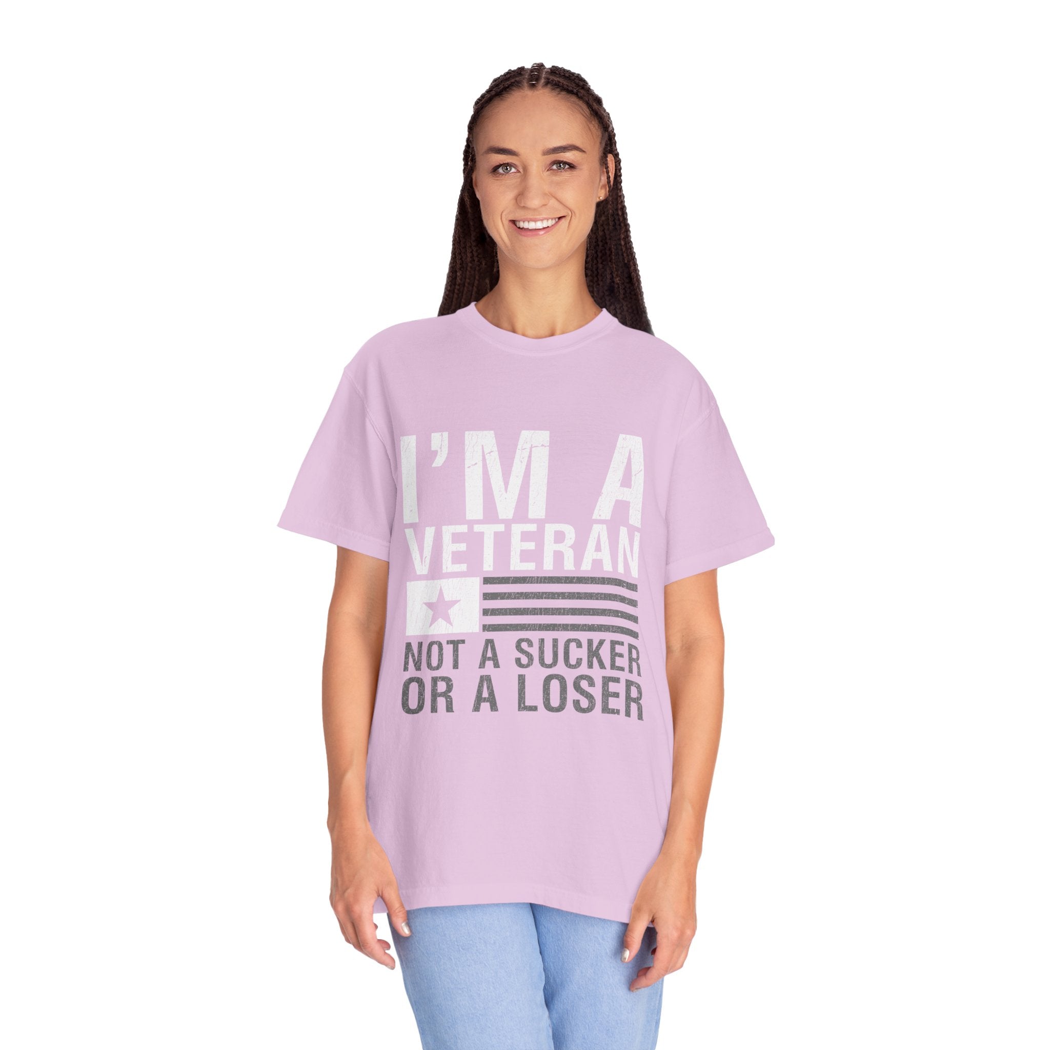 I'm a Veteran Not a Sucker or Loser Shirt, Bold Military T-Shirt, Patriotic Gift for Veteran, Veterans Day Tee, Retired Soldier Apparel
