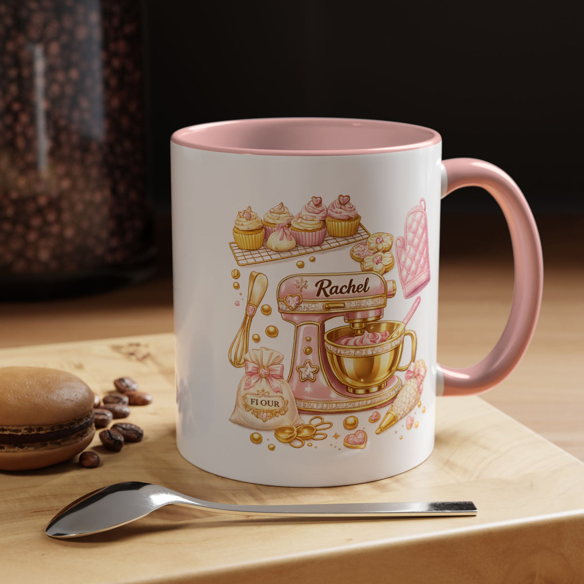 Baker Coffee Mug, Baking Lover Gift, Cute Baking Tools Mug, Pastry Chef Coffee Cup, Gift for Bakers, Kitchen Hobby Mug