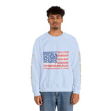 Patriotic American Flag Sweatshirt, USA Floral Crewneck, Vintage Americana Pullover, Fourth of July Outfit, Summer Patriotic Gift for Her