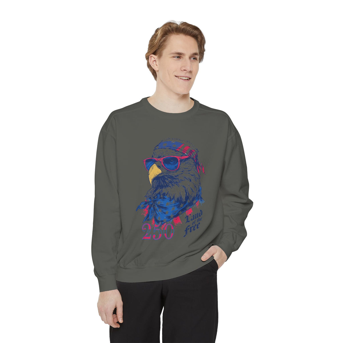 Patriotic Eagle 250 Years Sweatshirt, Land of the Free Crewneck for Women, Vintage America Graphic Sweatshirt, Fourth of July Gift