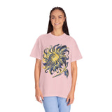 Celestial Sun Graphic Shirt, Blue and Gold Cosmic T-Shirt, Mystical Night Sky Tee, Astrology Gift for Stargazers and Dreamers, Gift Idea