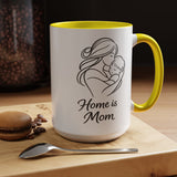 Home Is Mom Coffee Mug, Mother Daughter Gift Mug, Meaningful Mom Mug, Mother's Day Gift, Sentimental Gift for Mom, Mom Keepsake Cup
