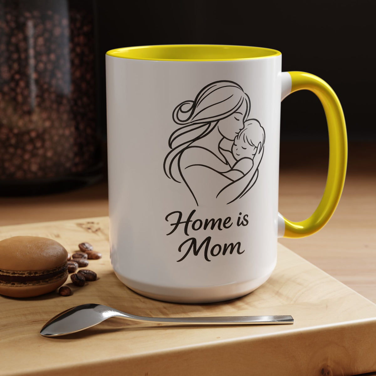 Home Is Mom Coffee Mug, Mother Daughter Gift Mug, Meaningful Mom Mug, Mother's Day Gift, Sentimental Gift for Mom, Mom Keepsake Cup