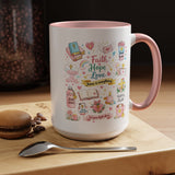 Christian Faith Hope Love Mug, Inspirational Bible Verse Coffee Mug, Jesus Is Everything Gift, Religious Mug for Women