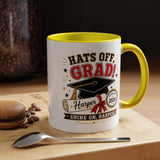 Personalized Graduation Mug, Hats Off Grad Class of 2026 Coffee Cup, Custom Name Gift for Daughter, Son, High School or College Senior
