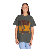 Funny Teacher Coffee Comfort Colors Shirt, Tired Teachers Coffee Club Tee, Teacher Appreciation Gift, Educator Graphic Shirt