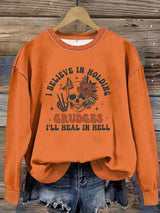 Printed pullover sweatshirt sweatshirt