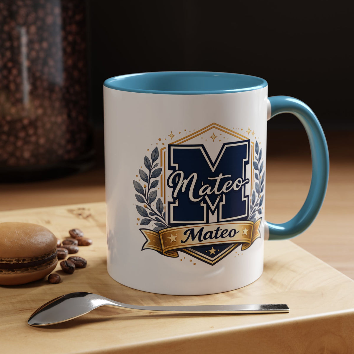 Personalized Initial Name Mug, Custom Monogram Coffee Mug for Men and Boys, Letter Mug with Name, Birthday Gift for Son, Unique Custom Cup