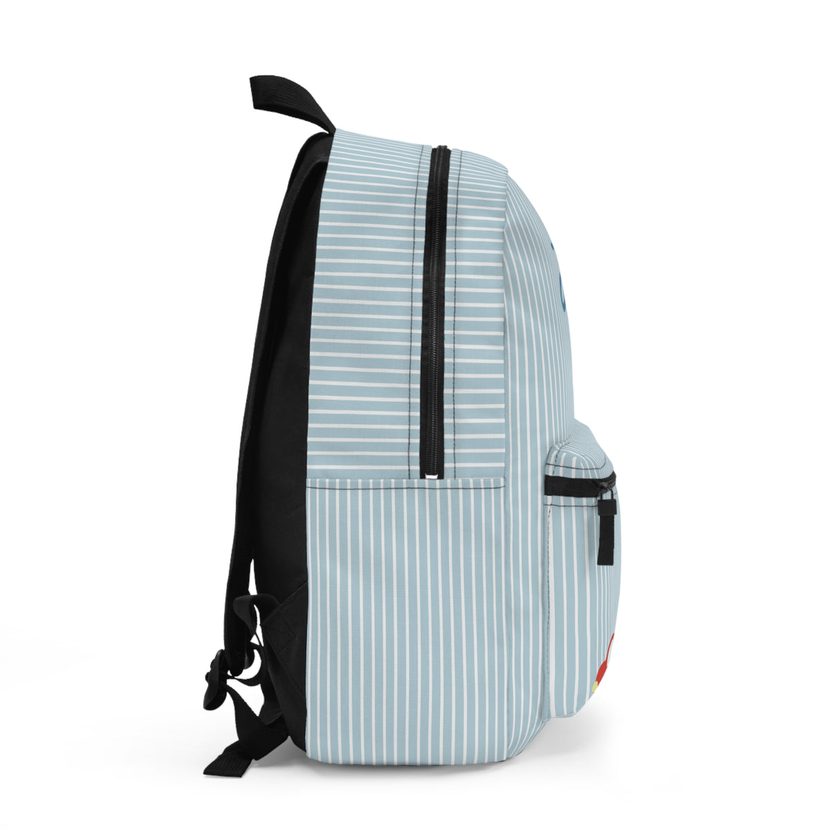 Personalized Boys Backpack, Custom Name Blue Striped School Bag, Car Kids Backpack, Back to School Book Bag, Preschool Gift