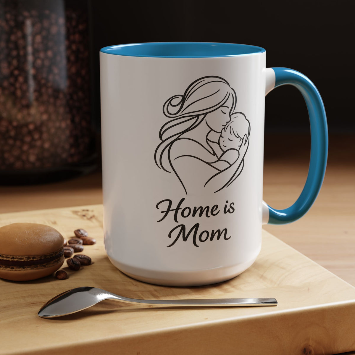 Home Is Mom Coffee Mug, Mother Daughter Gift Mug, Meaningful Mom Mug, Mother's Day Gift, Sentimental Gift for Mom, Mom Keepsake Cup