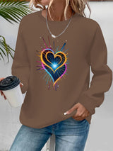 Loose velvet sweatshirt