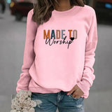 Round neck MADETO printed pullover sweatshirt sweatshirt