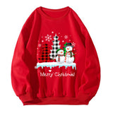 Christmas ladies' top snowman Christmas tree sweatshirt
