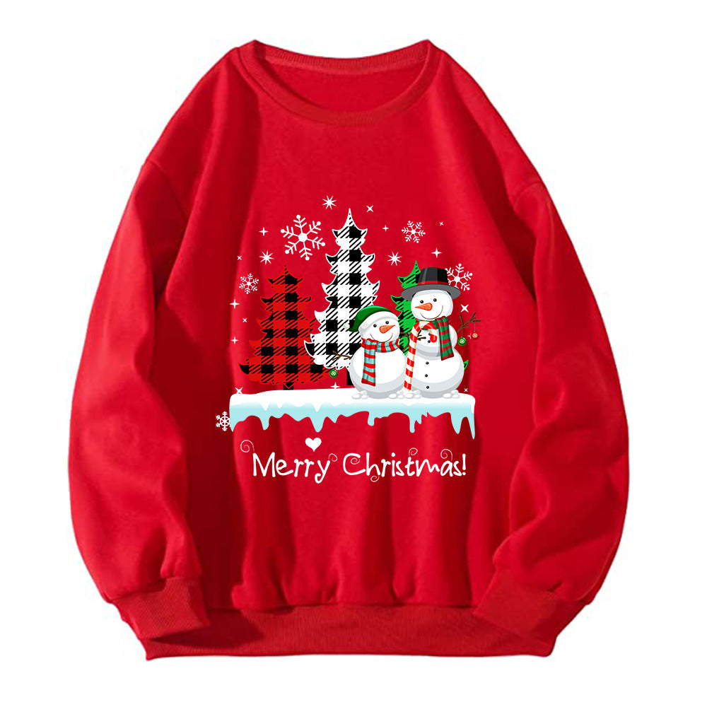 Christmas ladies' top snowman Christmas tree sweatshirt