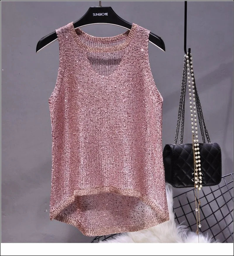 Womens Fashion  Korean Tank Top  Heart Cut Out Top Sexy Hollow Out Bright