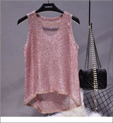 Womens Fashion  Korean Tank Top  Heart Cut Out Top Sexy Hollow Out Bright