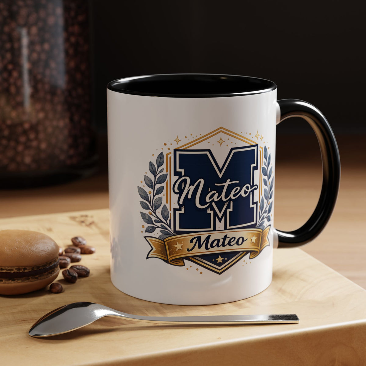 Personalized Initial Name Mug, Custom Monogram Coffee Mug for Men and Boys, Letter Mug with Name, Birthday Gift for Son, Unique Custom Cup