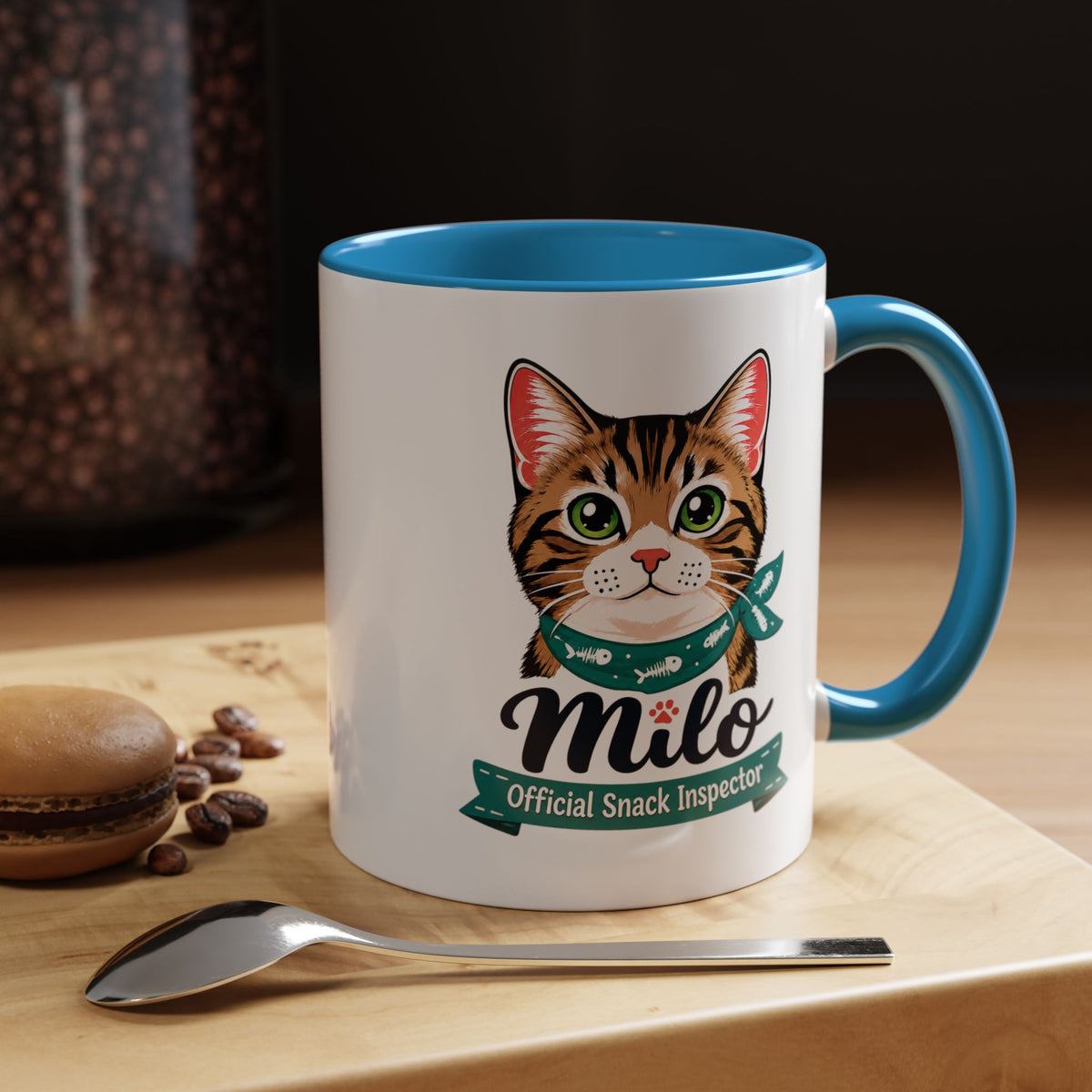 Personalized Cat Lover Mug, Custom Cat Name Coffee Cup, Official Snack Inspector Cat Mug, Funny Pet Parent Gift for Cat Owners