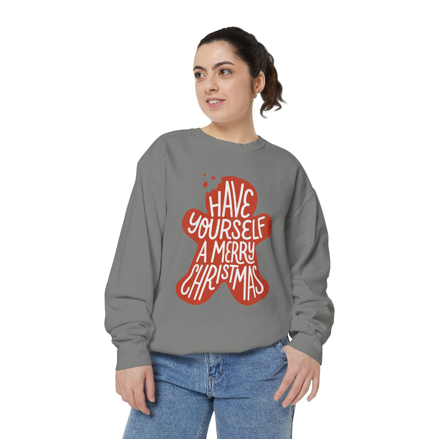 Have Yourself a Merry Christmas Sweatshirt, Gingerbread Cookie Crewneck, Cute Holiday Baking Pullover, Christmas Gift for Baker or Teacher