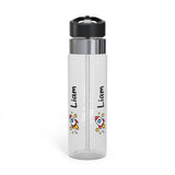 Personalized Water Bottle for Boys, Rocket Space Name Bottle, Kids School Water Bottle, Birthday Gift for Son, Back to School Gift