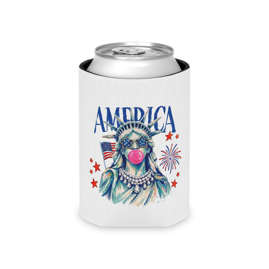Statue of Liberty Can Cooler, Patriotic Beer Holder, 4th of July Drink Sleeve, American Flag Party Favor, USA Gift, Summer BBQ Accessory