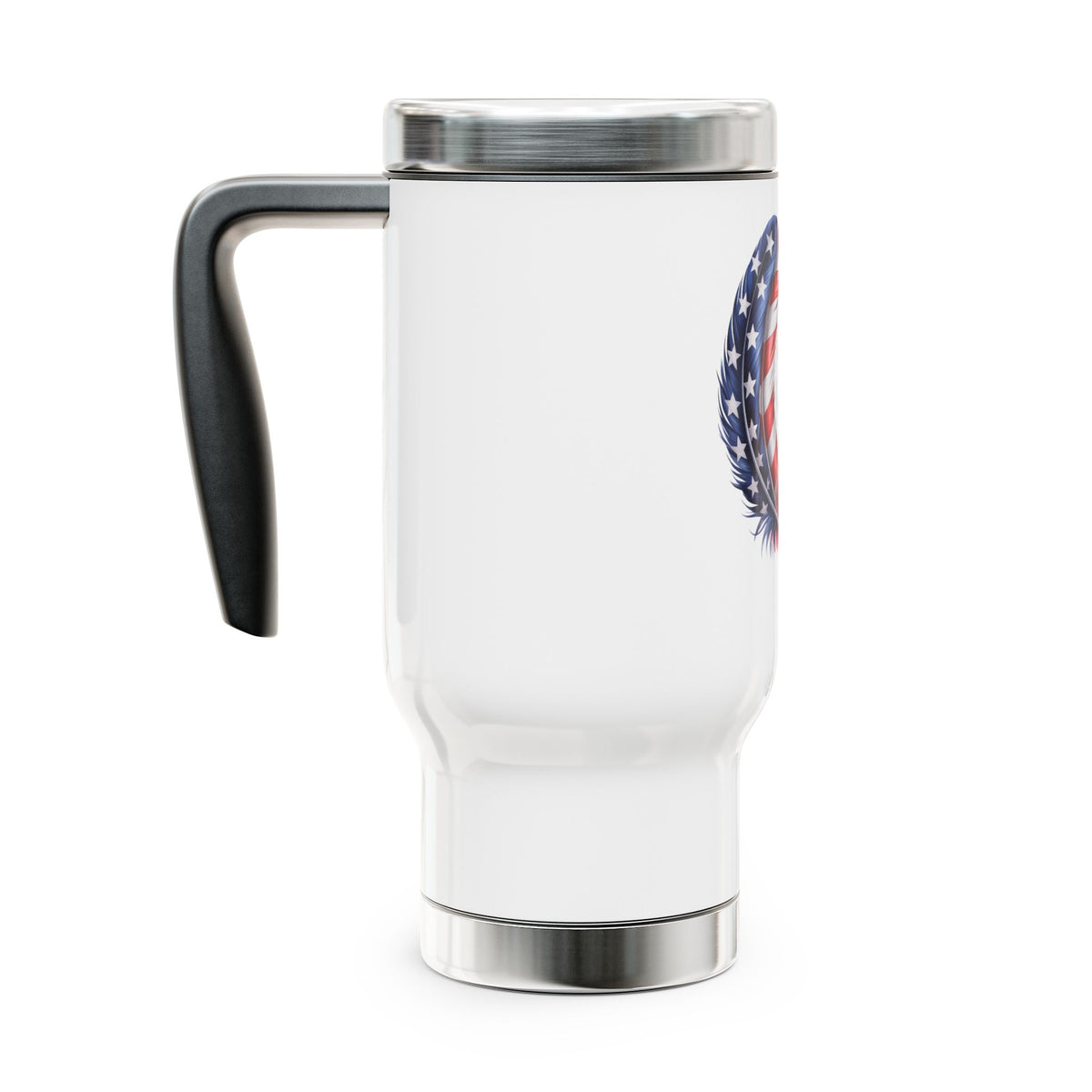 Patriotic Stainless Steel Travel Mug, Home of the Brave Coffee Cup, American Flag Gift, Veteran Gift, USA Travel Tumbler, Military Gift