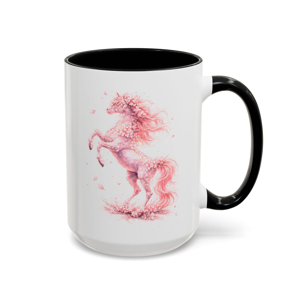 Floral Horse Mug, Horse Lover Gift, Equestrian Coffee Mug, Horse Mom Cup, Horse Art Mug, Ranch Life Gift, Horse Owner Present