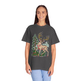 Woodland Deer Shirt, Rustic Stag and Mountain Graphic, Gift for Wildlife Lovers and Hikers, Forest Inspired Cabin Weekend Clothing