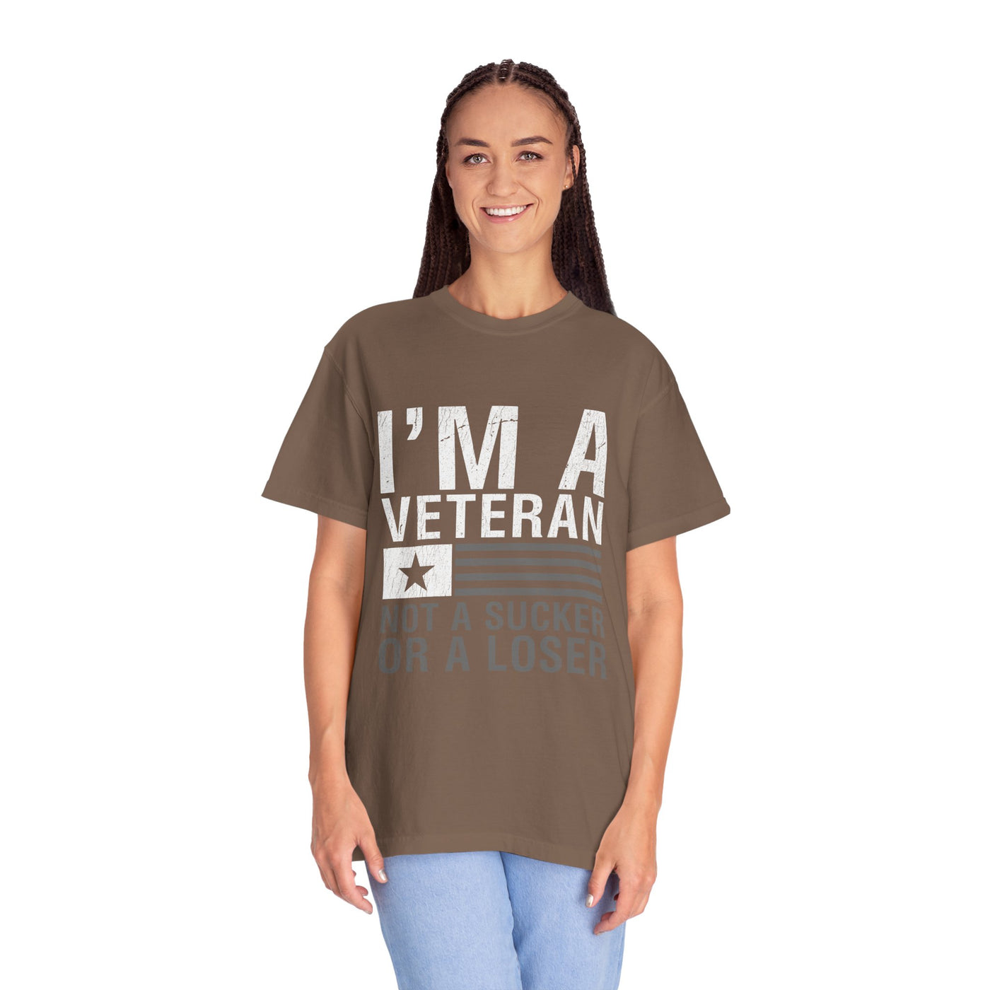 I'm a Veteran Not a Sucker or Loser Shirt, Bold Military T-Shirt, Patriotic Gift for Veteran, Veterans Day Tee, Retired Soldier Apparel