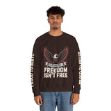 Veterans Day Sweatshirt, Freedom Isn't Free Eagle Pullover, Patriotic Military Top, Veteran Gift, American Pride, USA Clothing