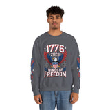 1776 Wings of Freedom Sweatshirt, Patriotic Eagle Pullover, American Flag Crewneck, USA 250th Anniversary Gift, Fourth of July Top