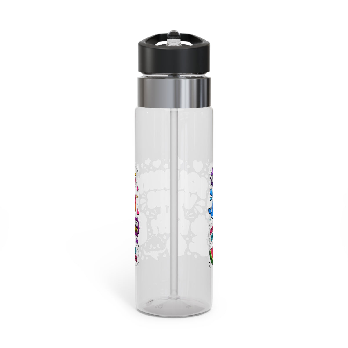 Kids Water Bottle, Colorful Squishy Vibes Drink Bottle, Cute School Water Bottle, Kawaii Gift for Kids, Back to School Gift