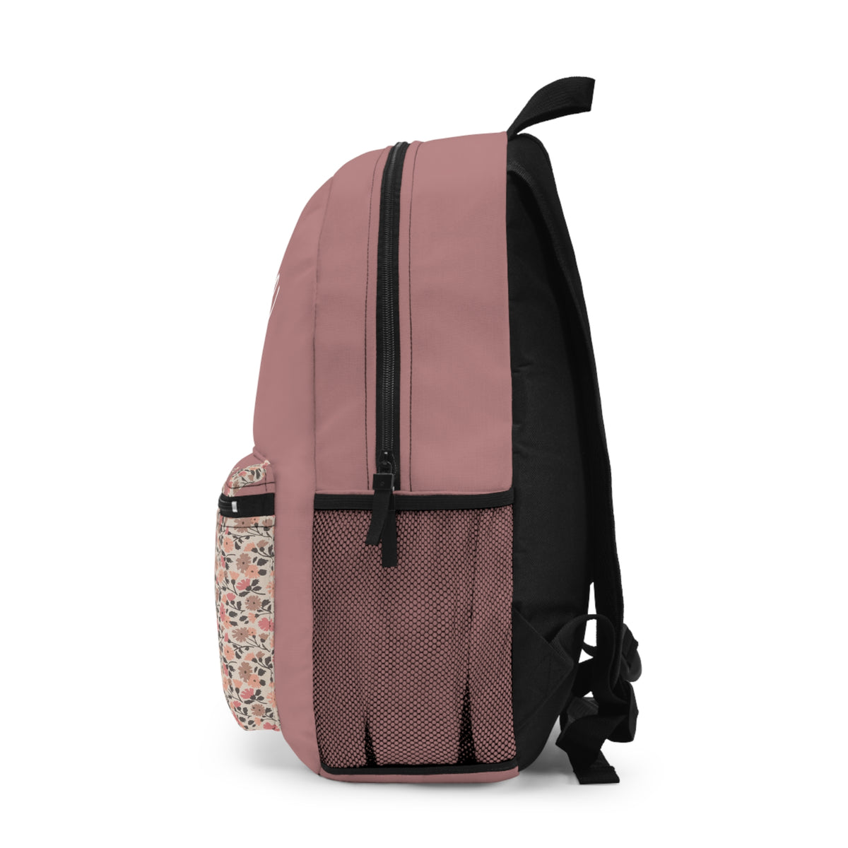 Personalized Floral Kids Backpack, Custom Name Pink School Bag, Dainty Flower Book Bag for Girls, Back to School Gift
