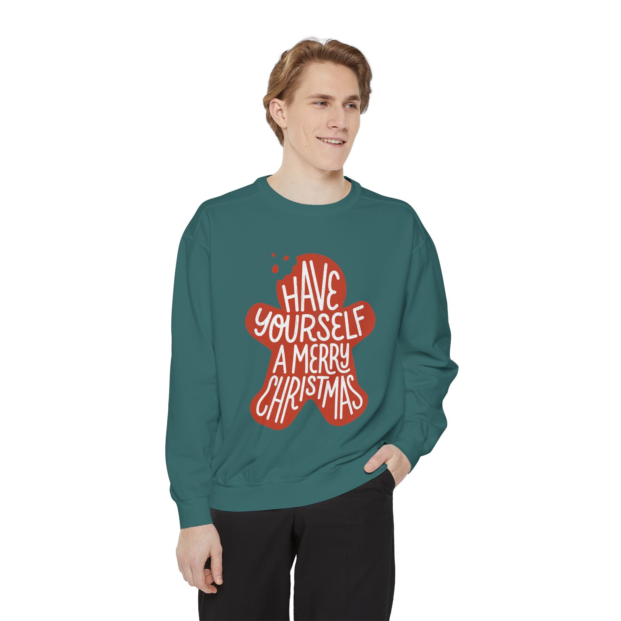 Have Yourself a Merry Christmas Sweatshirt, Gingerbread Cookie Crewneck, Cute Holiday Baking Pullover, Christmas Gift for Baker or Teacher