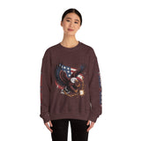 Patriotic Eagle Freedom Sweatshirt, American Flag Crewneck, Broken Chain Military Style Pullover, Fourth of July Gift for Him or Her