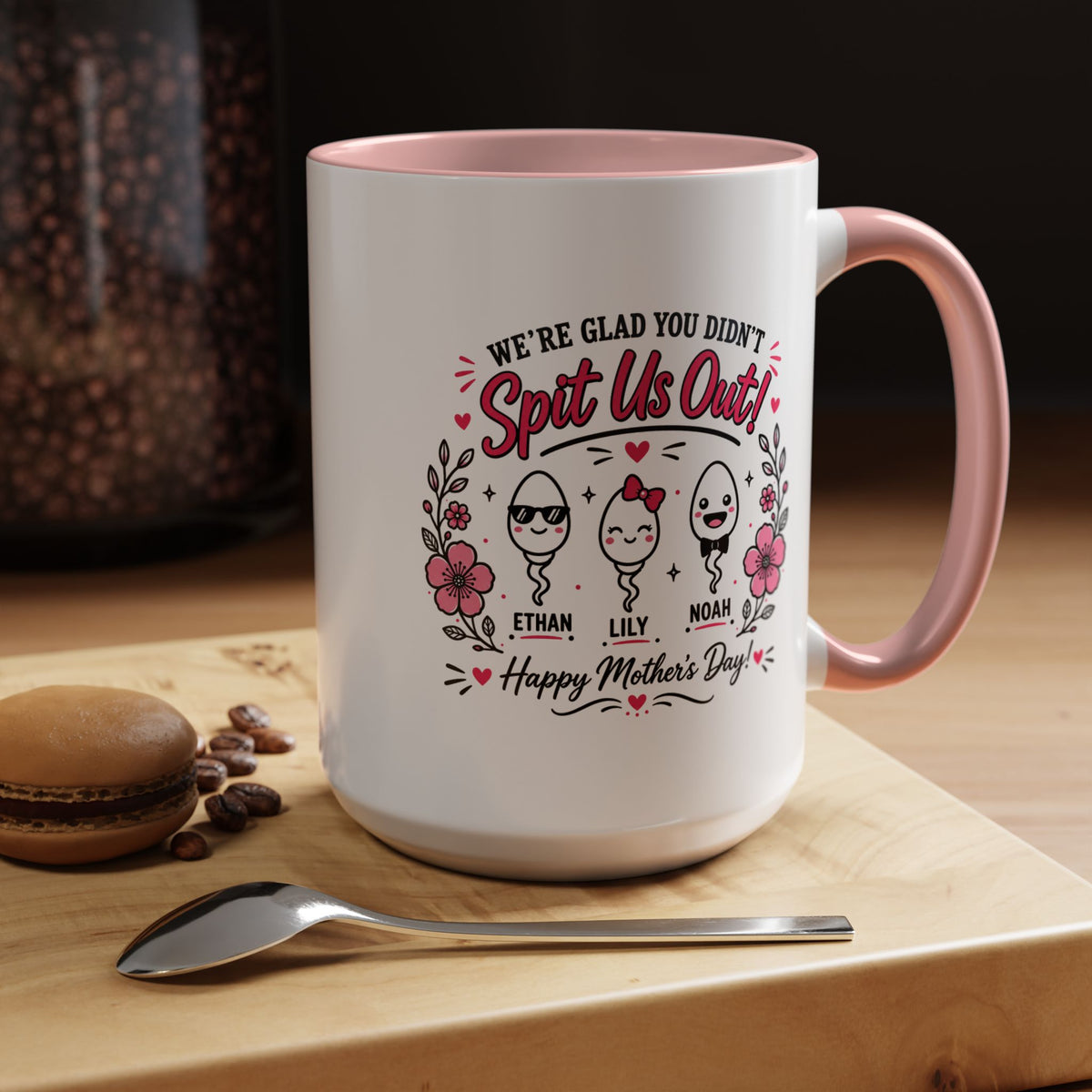 Personalized Mother's Day Mug, Custom Kids Names Coffee Mug, Gift From Children to Mom, Cute Mother's Day Cup, Mom Gift