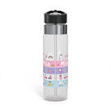 Personalized Transparent Water Bottle for Girls, Cute Unicorn Rainbow Drink Bottle, Kids School Water Bottle, Birthday Gift for Daughter