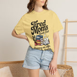 Comfort Colors Tired Moms Book Club Shirt, Book Lover Mom Tee, Reading Mom Shirt, Coffee and Books Graphic Tee, Booktok Gift