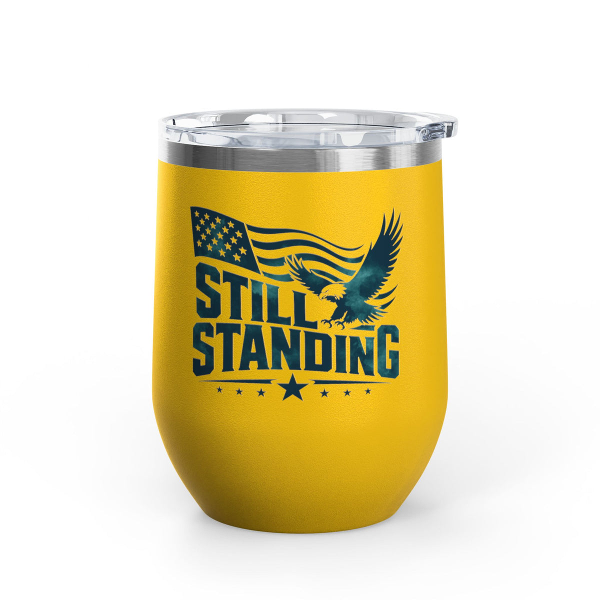 Patriotic Wine Tumbler, Still Standing American Eagle Gift, Veteran Gift for Him, Military Drinkware, American Pride Gift, Memorial Day