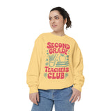 Second Grade Teachers Club Sweatshirt, Retro Teacher Crewneck, 2nd Grade Team Shirt, Back to School Outfit, Educator Appreciation Gift