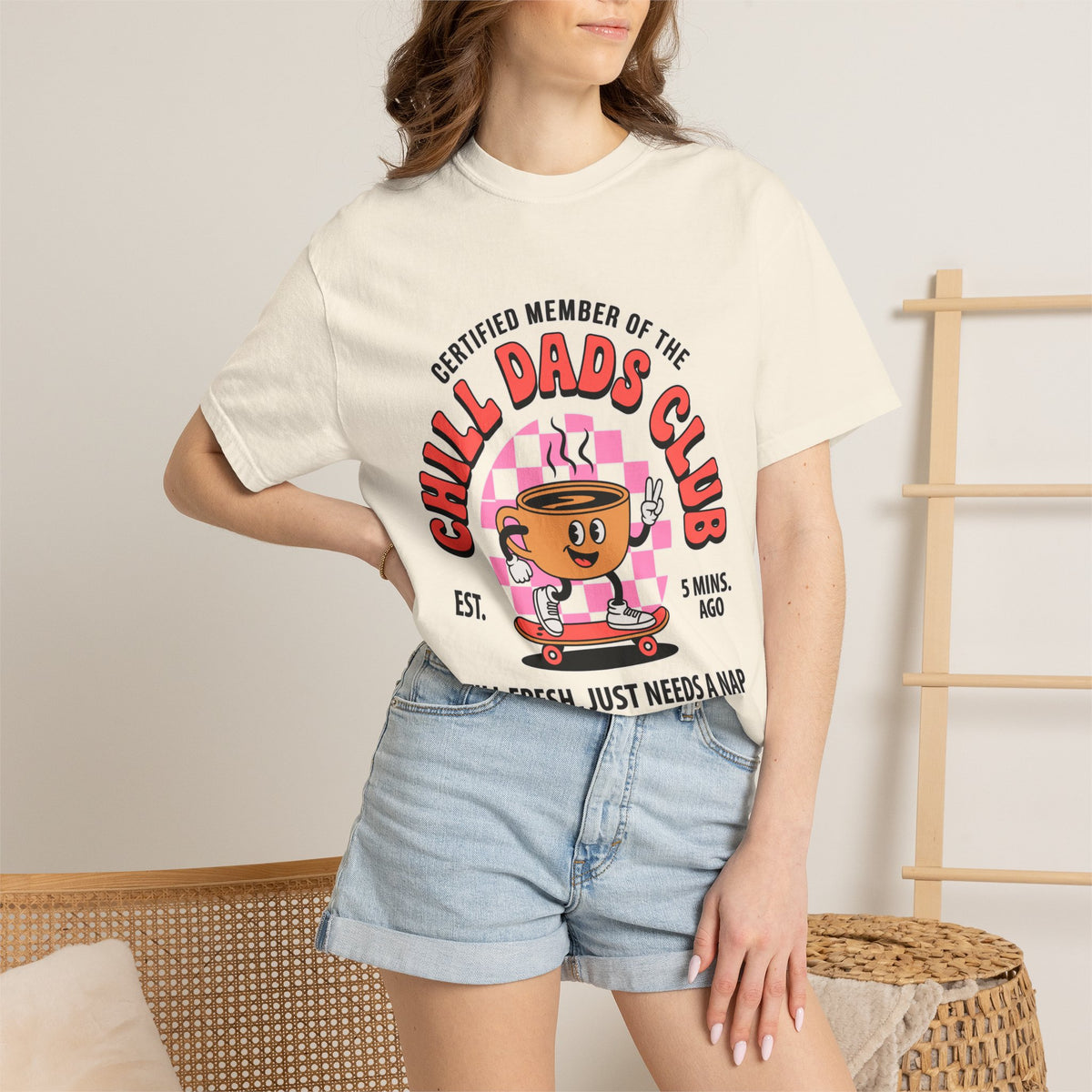 Chill Dads Club Shirt, Funny Dad Coffee T-Shirt, Tired Dad Graphic Tee, Cool Father Gift, New Dad Shirt, Coffee Lover Tee