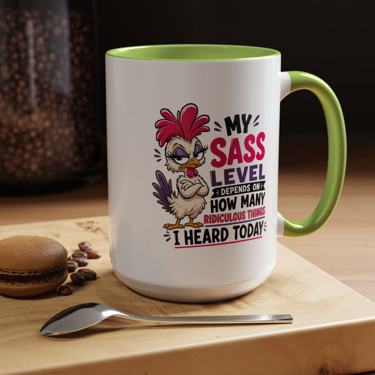Funny Sass Mug, Sarcastic Chicken Coffee Cup, Ridiculous Things Quote Gift for Coworker, Best Friend Birthday Gift, Sassy Office Humor