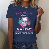 Short sleeved women's t-shirt skeleton Halloween
