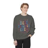 Best Teacher Ever Sweatshirt, Retro Educator Crewneck, Teacher Appreciation Gift, Back to School Outfit, Colorful School Staff Shirt