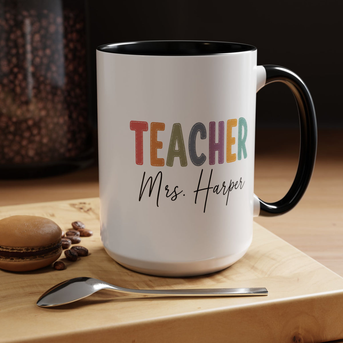 Personalized Teacher Name Mug, Custom Teacher Coffee Mug, Teacher Appreciation Gift, Back to School Gift, End of Year Teacher Cup