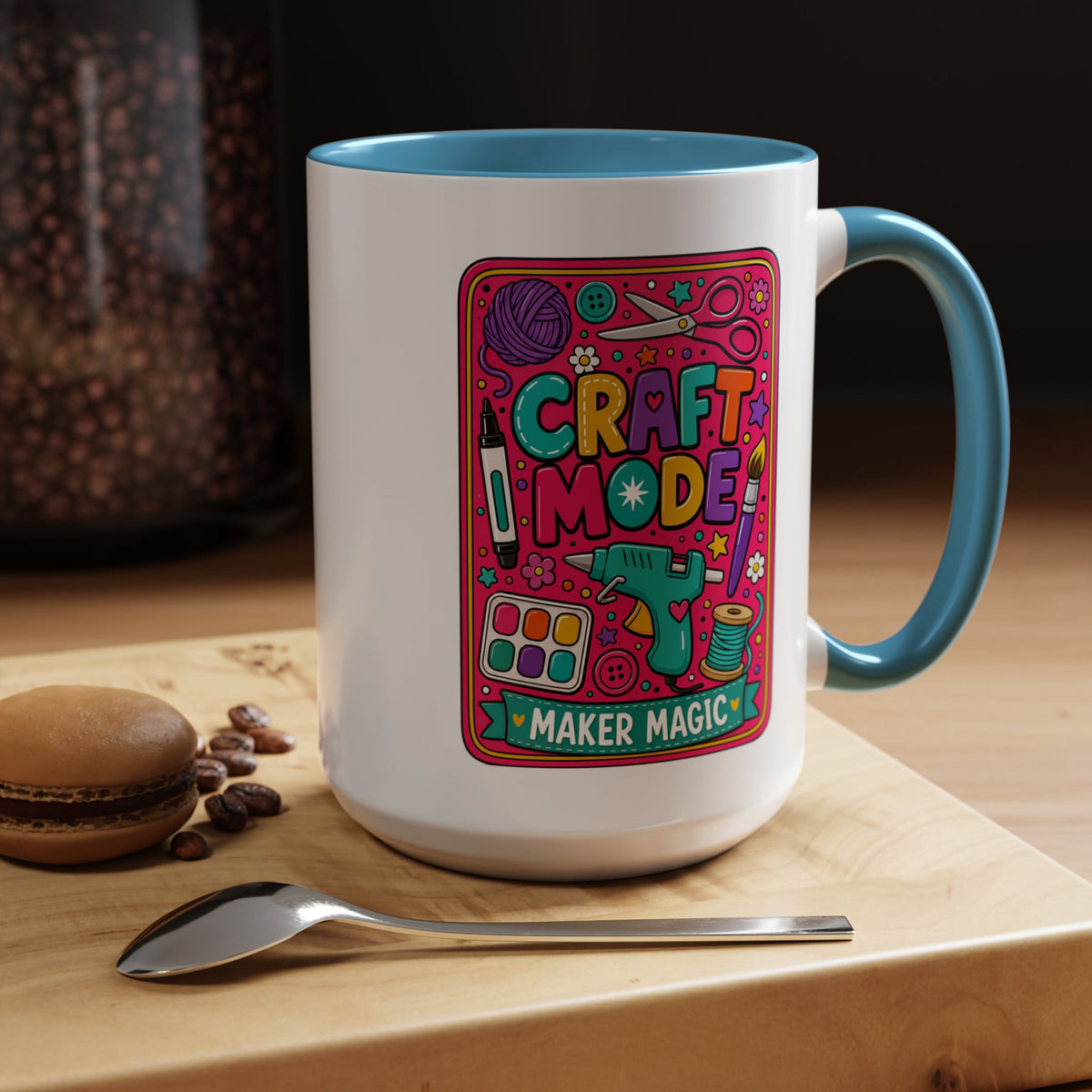 Craft Lover Coffee Mug, Craft Mode Maker Magic Mug, Gift for Crafters and DIY Enthusiasts, Creative Hobby Coffee Cup for Makers